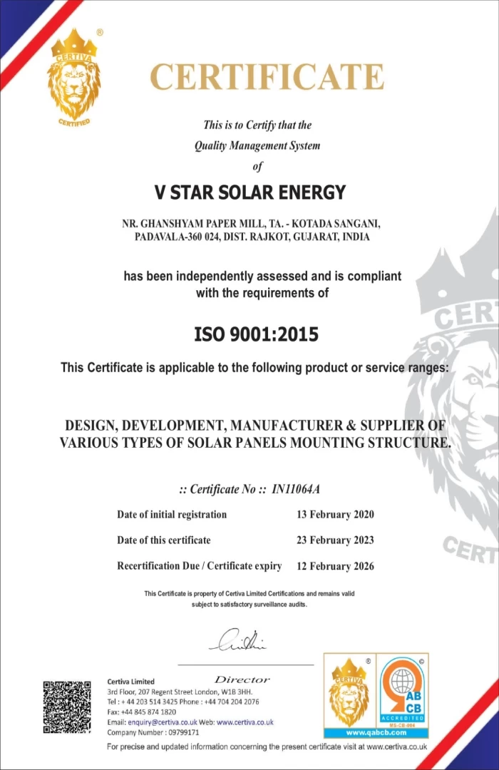 QUELITY MANAGEMENT CERTIFICATE